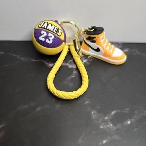 LeBron James Basketball & Shoe Keychain
